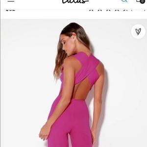 Lulu’s backless jumpsuit